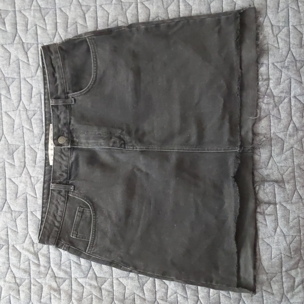 Black Denim Skirt